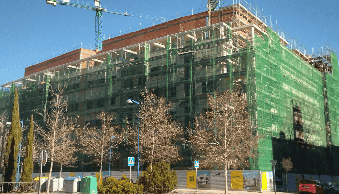 Avance de obras en la cooperativa de viviendas "residencial Juan de Austria" de Leganés